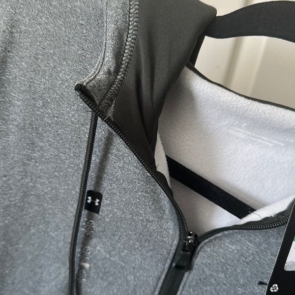 Under Armour Men’s Hoodie with 1/4 zip Large Gray - Picture 6 of 6